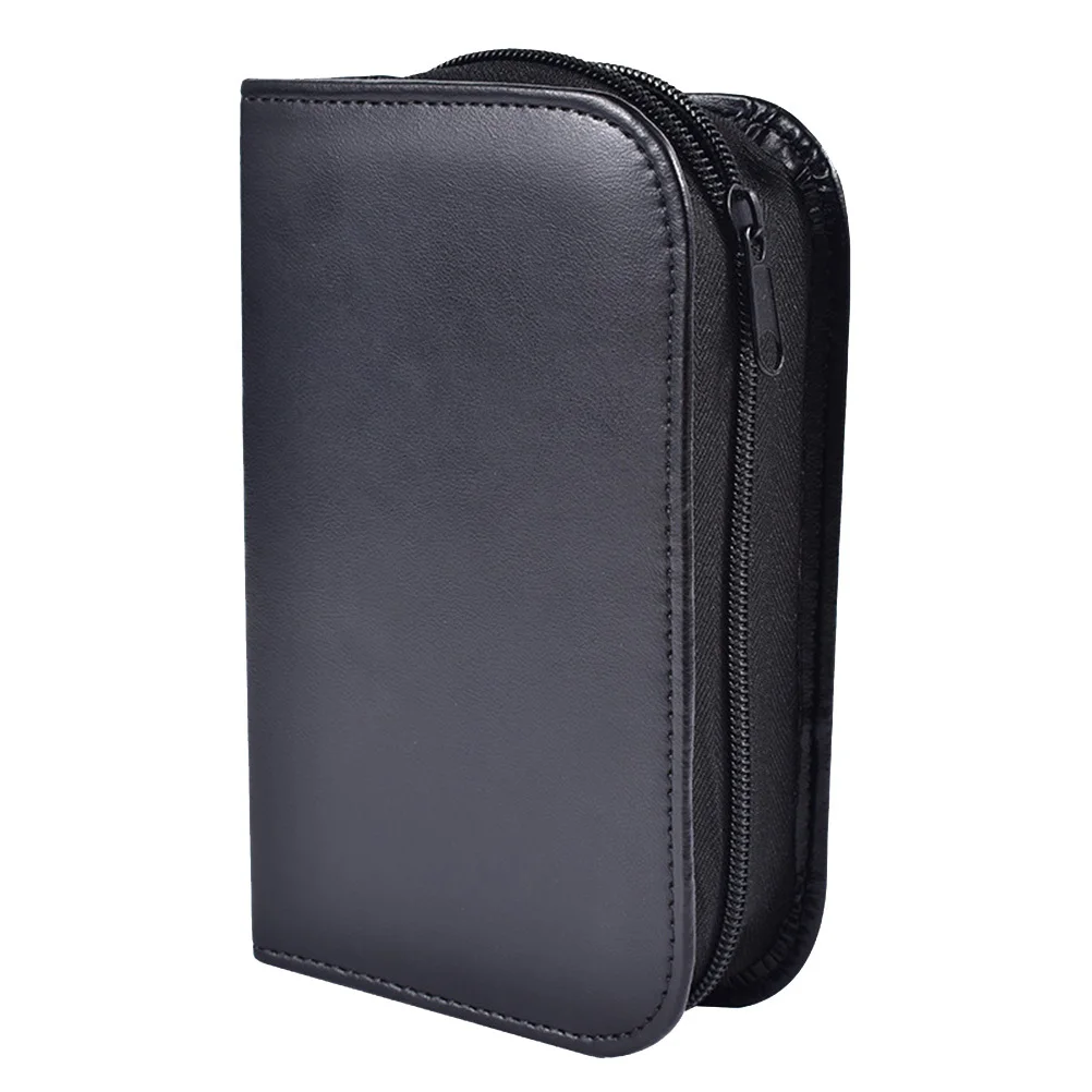 

Blood Glucose Meter Storage Bag Black Pu Portable Protective For Fingertip Carry Case Fingertip Case Health Monitoring