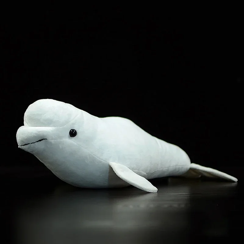 

Simulation Beluga Whale Soft Stuffed Plush Toys Cute White Whale Lifelike Sea Animals Doll For Chrimas New Year Gift