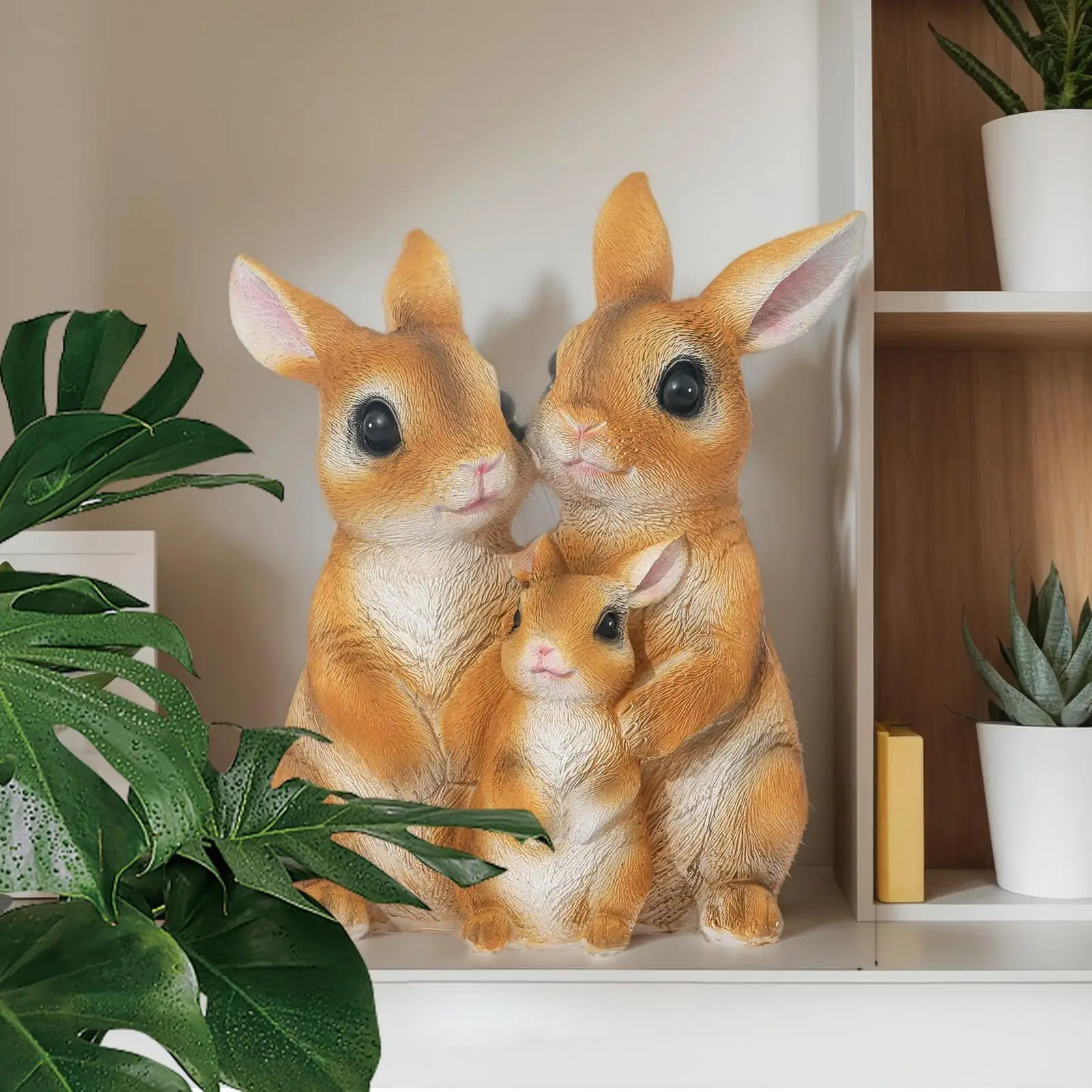 

Garden Bunny Statue Outdoor Portable Easter Garden Statue For Yard Resin Figurines Lightweight Ornaments Decoration For