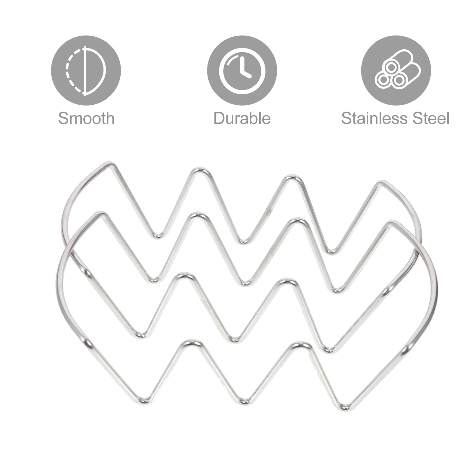 

2pcs Wavy Taco Racks Stainless Steel Kitchen Taco Holder Stands Burrito Pancake Roll Display Stand Food Storage Kitchen Supplies