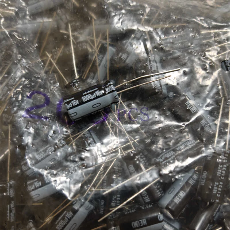 10PCS Japanese imported aluminum electrolytic capacitor 16V1000UF 16V 10X20MM surface mount aluminum electrolytic capacitor