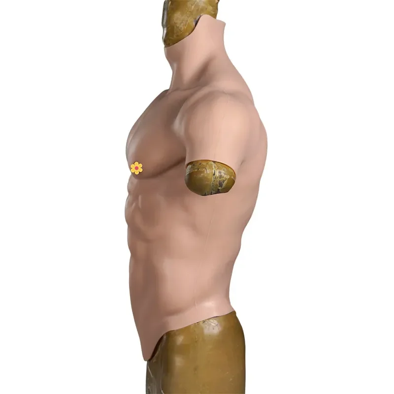 Silicone muscle clothing fake abdominal muscle props, strong man thick and lean chest muscle props
