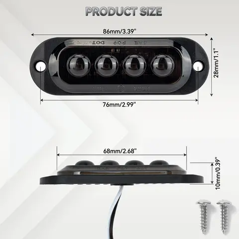 एलईडी साइड मार्कर लाइट एम्बर बीकन सिग्नल इंडिकेटर लैंप पार्किंग लाइट 12V 24V वाटरप्रूफ स्कैनिया के लिए DAF ट्रेलर ट्रक लॉरी के लिए 10 best sales स्कैनिया एलईडी - №8