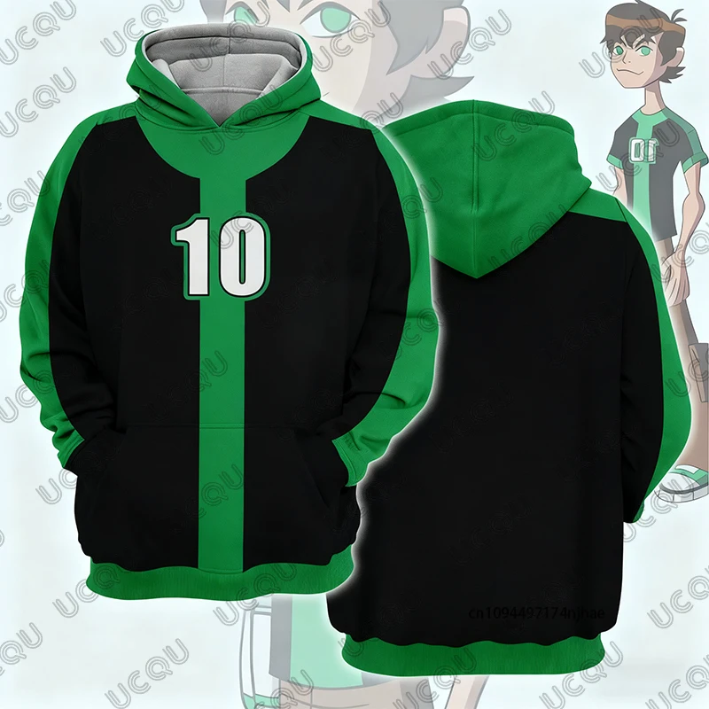 الخريف الشتاء أنيمي Omnitrix Ben10 تأثيري الأطفال هوديس ثلاثية الأبعاد بن تينيسون طباعة طويلة الأكمام البلوز عادية الاطفال/الكبار القمم