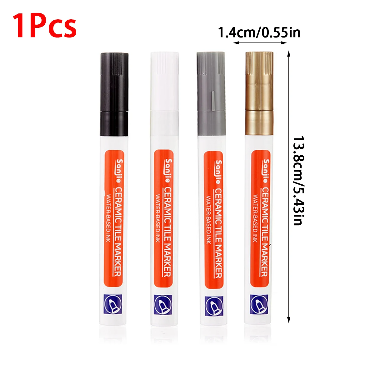 1Pcs Waterproof Ceramic Tile Grout Marker Pen, White Tile Repair Pen with Anti-Mold Filler, Bathroom Floor Tile Gap Cleaning Pen image 2