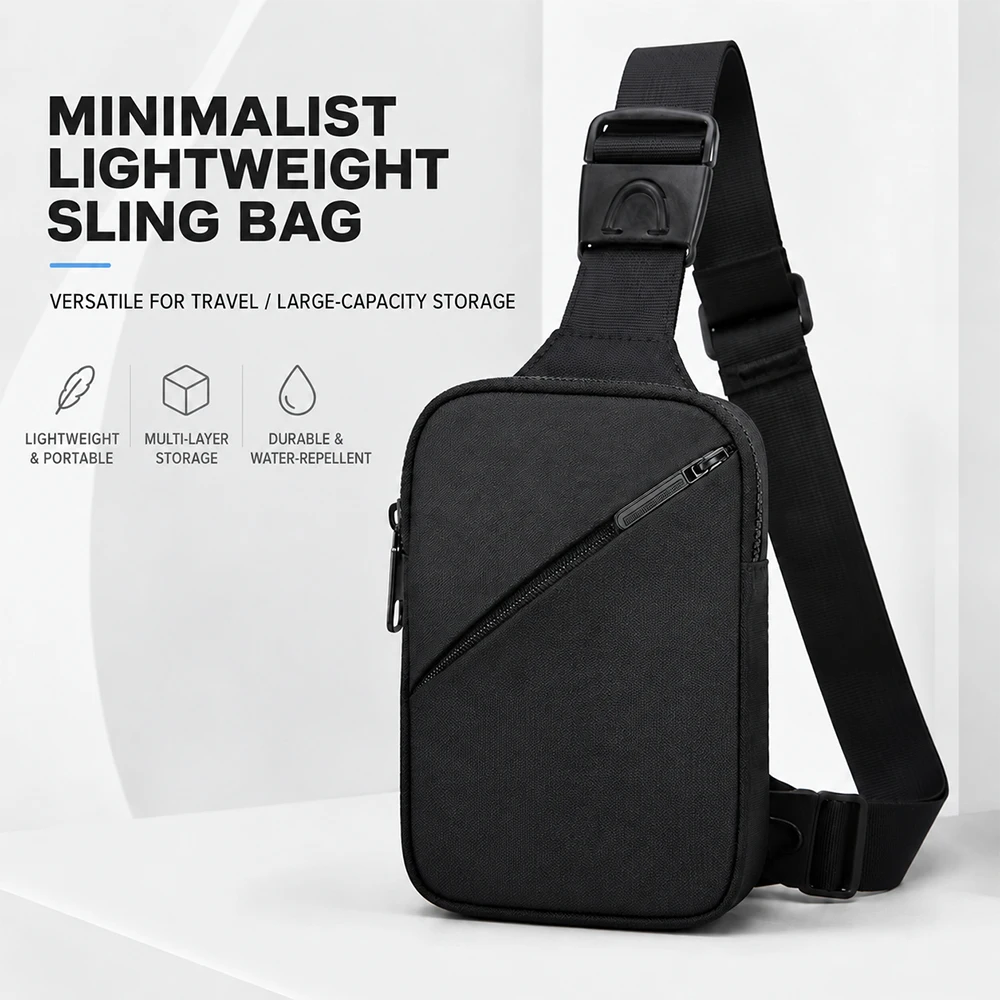 Fashionable Mini Oxford Crossbody Bag for Men's RFID Anti-Theft Shoulder Bag Student Sport Chest Bag Mobile Phone Square Bag