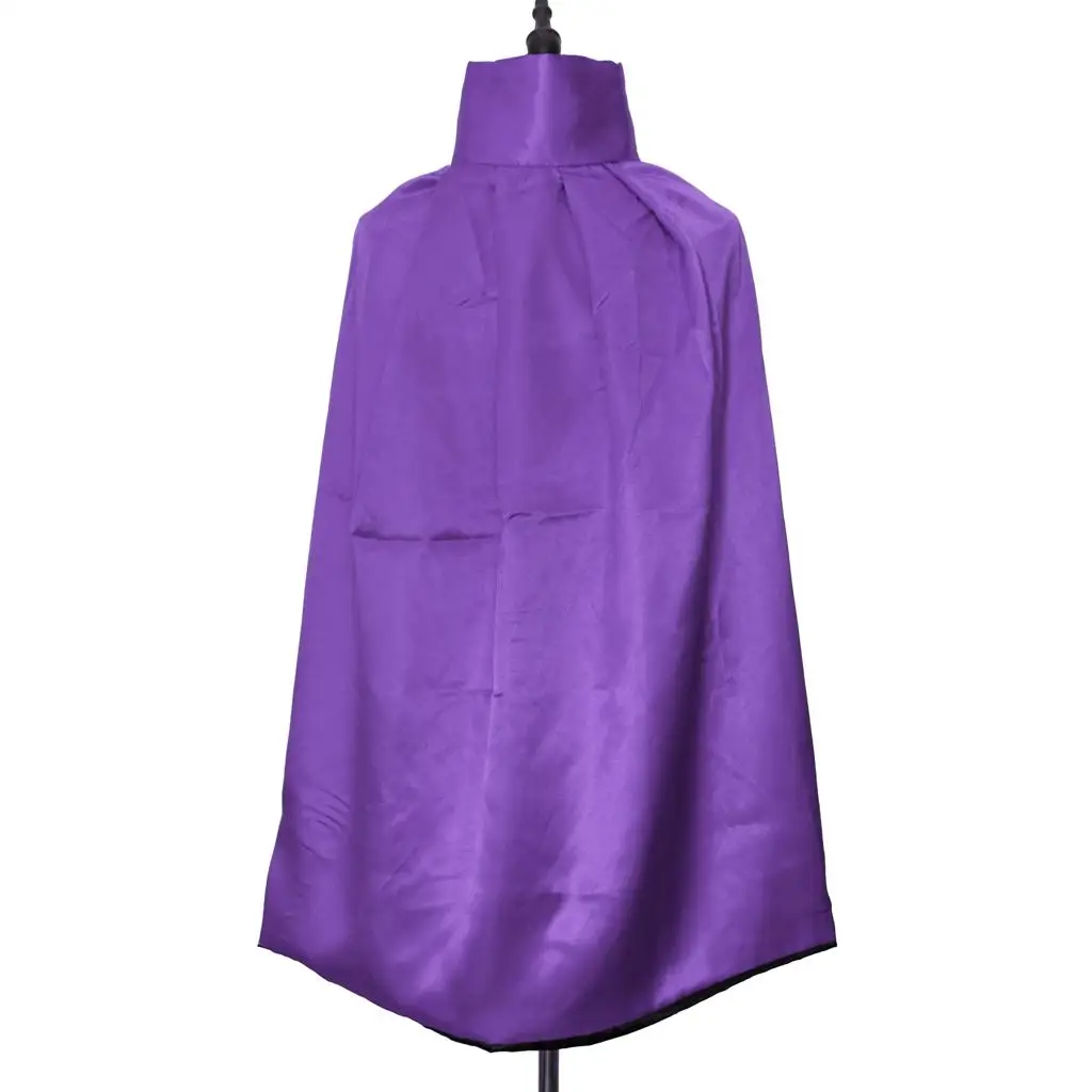 Halloween Cape Robe Satin Witch Cloak Reversible Costume with Cone Hat for Party Cosplay Adults Kids Outfit