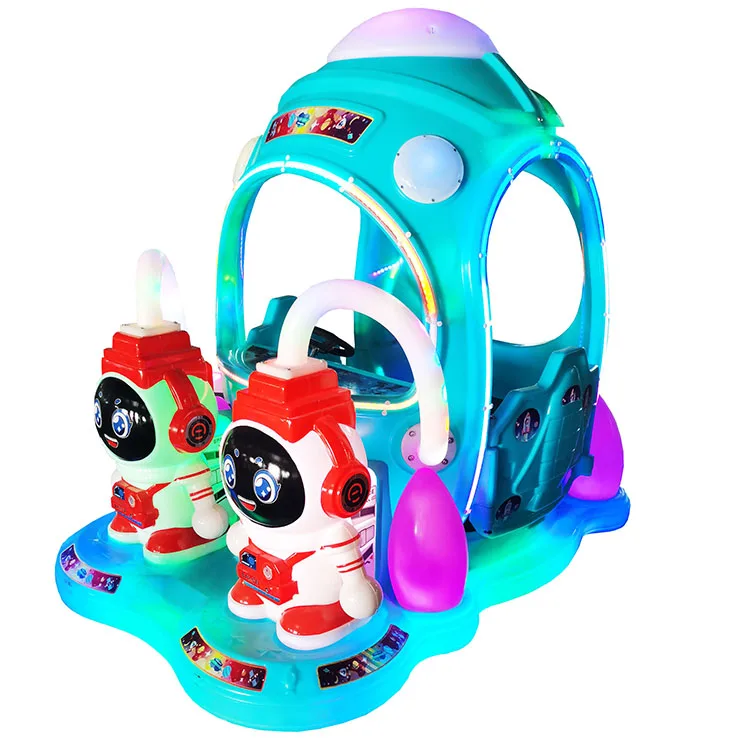 &Durable 24V LED Canopy Astronaut Themed Electric Bumper Car, Engineering Plastic Kids Dodgem for Commercial Amusement Park Play