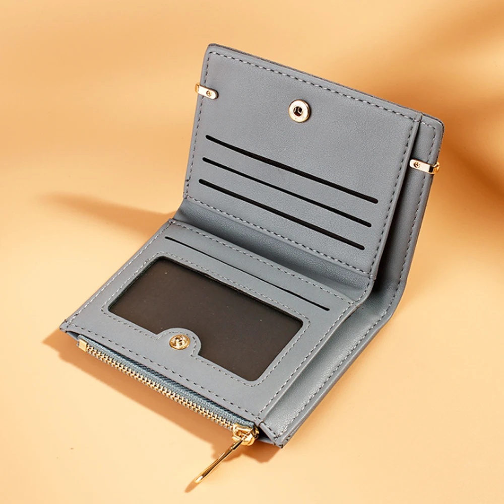 2025 Small Leather Wallet Women Vintage Women Wallets Luxury Brand Wallets Designer Purse Female Card Holder Coin Short Carteira