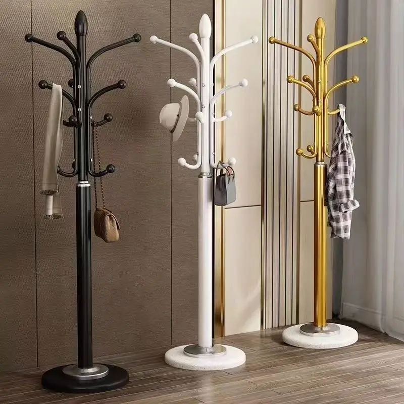 

Hanger Floor-to-ceiling vertical wrought iron hanger Bedroom coat rack Floor-to-ceiling bag rack Living room Home clothes rack