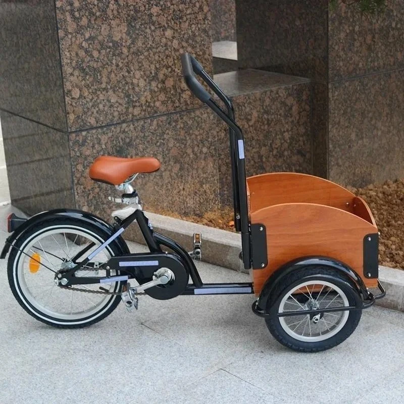 Children Tricycle Balance Bike Single Speed Steel Frame Freight Bicycle