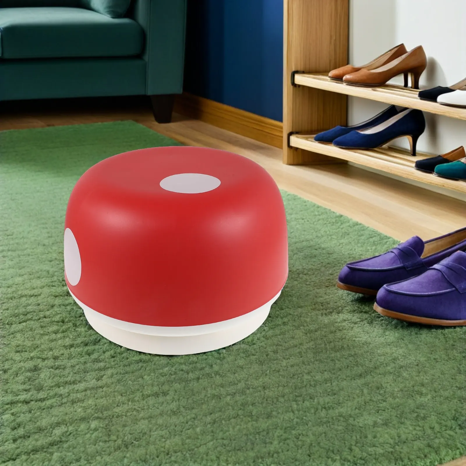 

Mushroom Stool for Kids 7-Inch Tall Cartoon Anti-Slip Step Stool Toddler Chair Bathroom Kitchen Potty Training Small Mushroom
