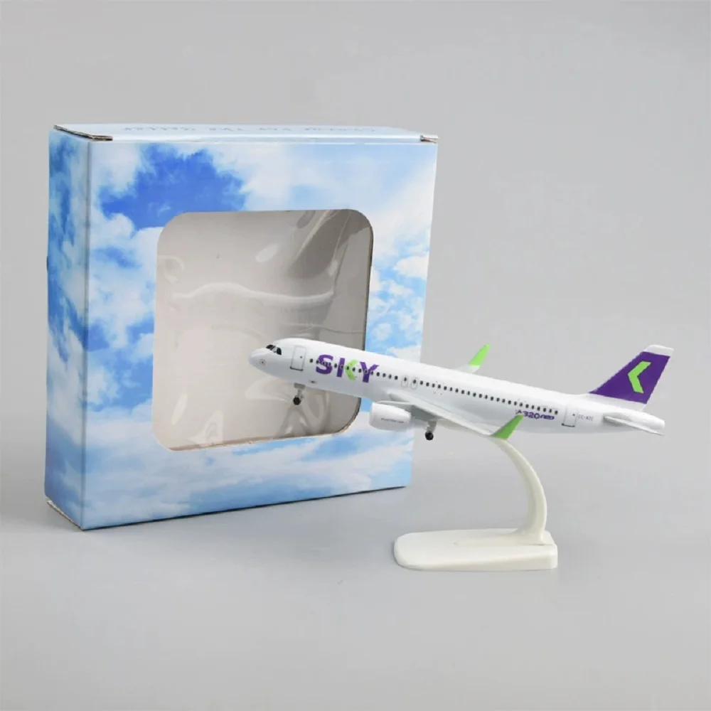 A320 Sky Airlines 20cm Metal Aircraft Replica Chilean Sky Aircraft Model With Landing Gear Collected Gift By Aviation Home Decor