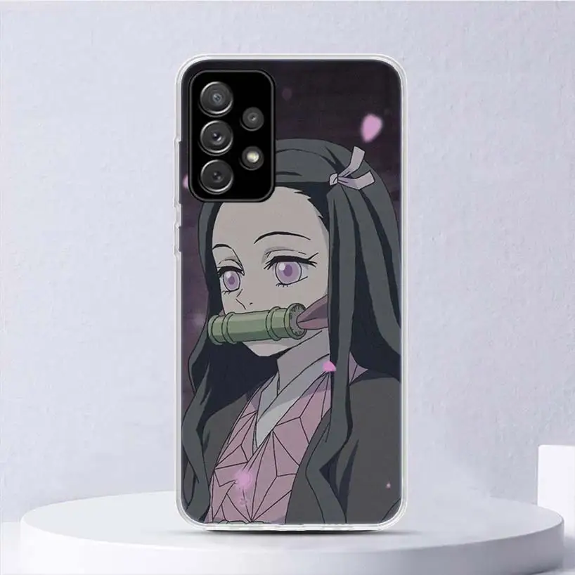 Demon Slayer Kamado Nezuko Soft Case For Samsung Galaxy A15 A14 A13 A12 A55 A54 A53 A52 Phone Cover A35 A32 A33 A25 A23 A22 A05S