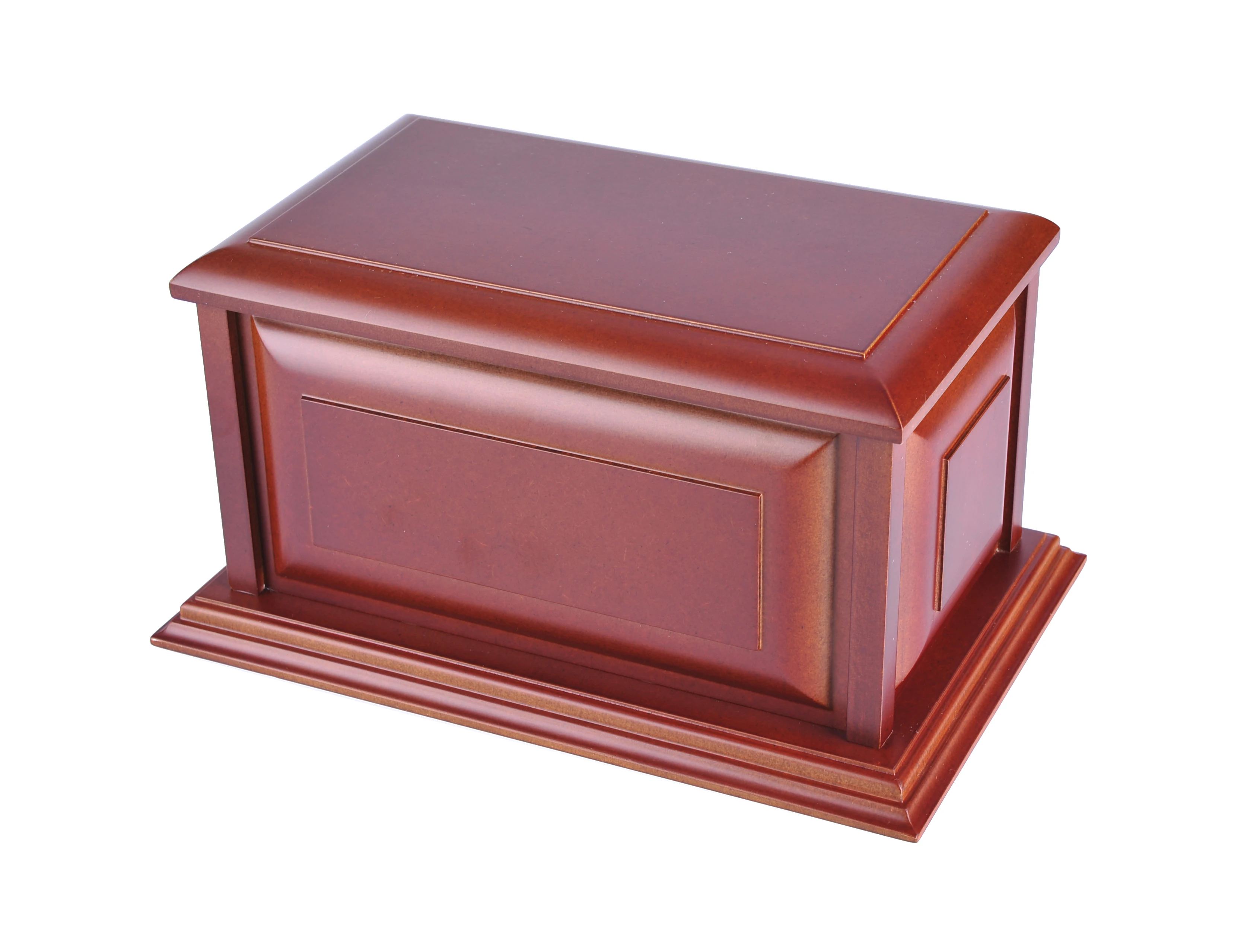 Wholesale wooden box funeral urnes wood human urns for ashes coffin