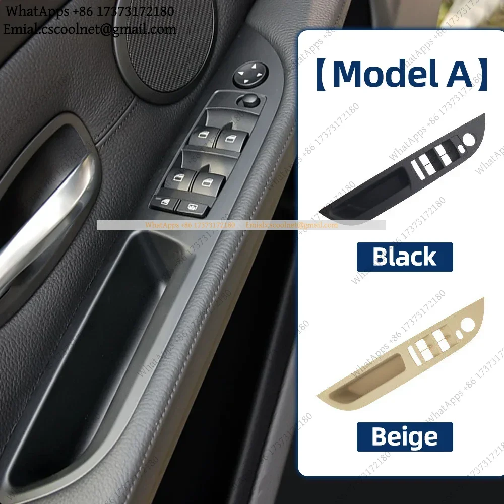 LHD Car Interior Inner Door Handle Panel Trim Cover For E60 E61 5 Series 520 525 528 2008-2010 51416983705 Black Beige