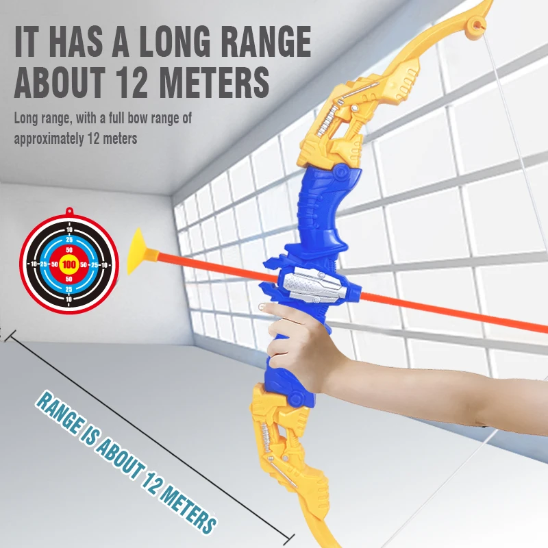 Ensemble de tir à l'arc pour enfants, arc et flèche recourbés, intérieur et extérieur, jouet pour enfants de 3 à 12 ans, jouet de tir de chasse, cadeaux interactifs