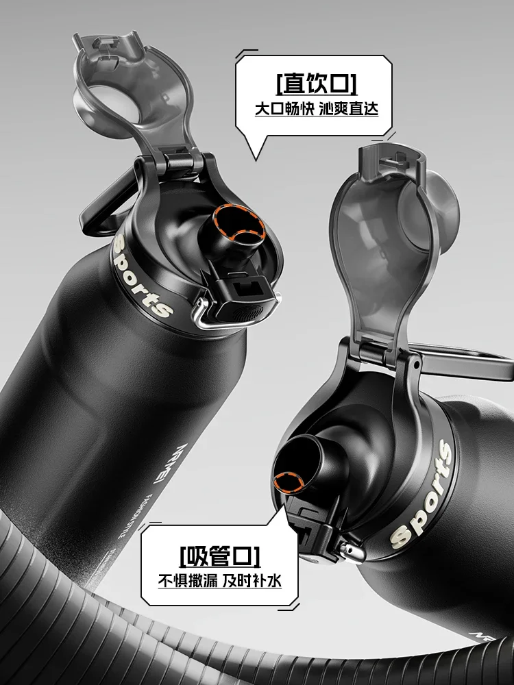AliExpress nRMEi Cycling Sports Stainless Steel Water Bottle Insulated Tumble Double Wall Cold And Hot Flasks Portable With Handle Outdoor Cup