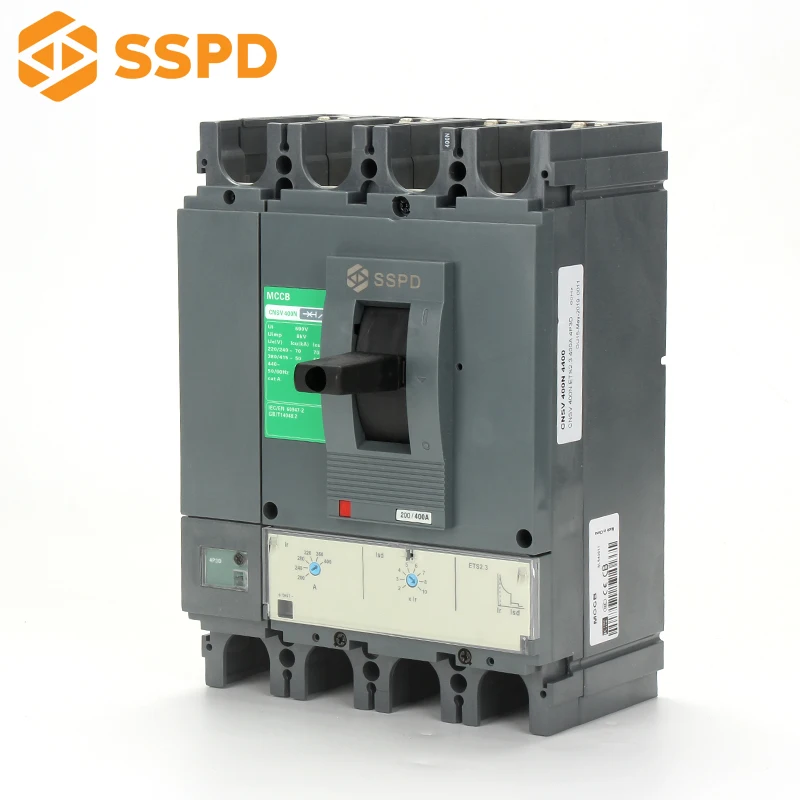 CNSV400N MCCB 4P 400A High Breaking Capacity Cabinet Distribution Safeguard
