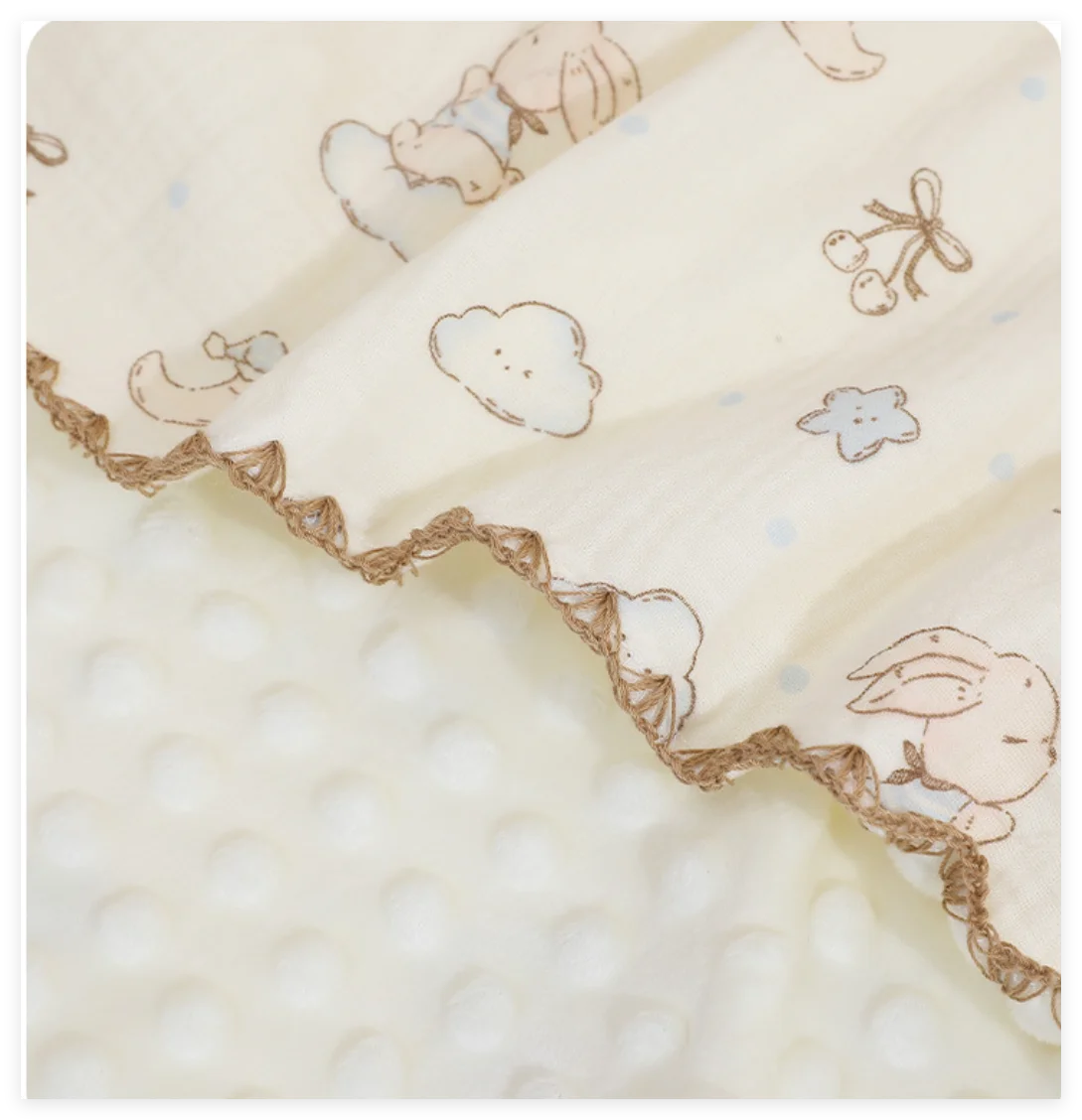 Coperta per neonato Minky Mussola Swaddle Coperte avvolgenti Coperta in cotone per letto Trapunta per culla Coperta per bambini per ragazze dei ragazzi