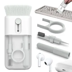 Kit de cepillo limpiador 6 en 1 para auriculares, teléfono, tableta, portátil, teclado, herramientas de limpieza de pantalla, paño de limpieza, pluma para Airpod Pro