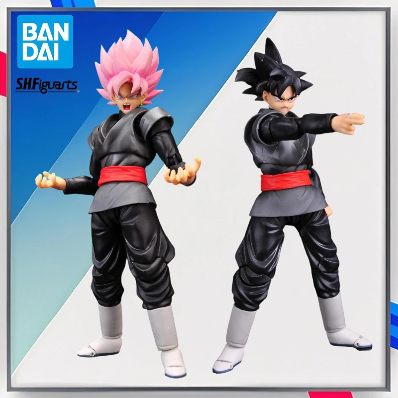 

100% оригинал Bandai Shf SH Figuarts Dragon Ball Goku Gokou Black Фигурки аниме Модель игрушки Фигурка Розовые волосы ПВХ подарки