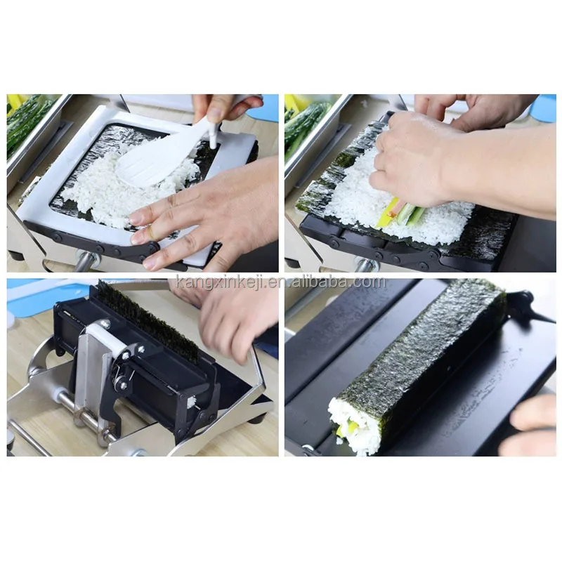 Manual Sushi Maki Roll Maker with Bamboo Mat, Efficient DIY Sushi Making Tool