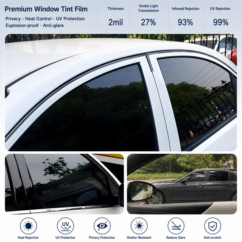 Premium Precut Window Tint for BMW 3 Series E90 2005‑2011 Front Rear Windows UV Heat Rejection Anti‑Scratch Privacy Film