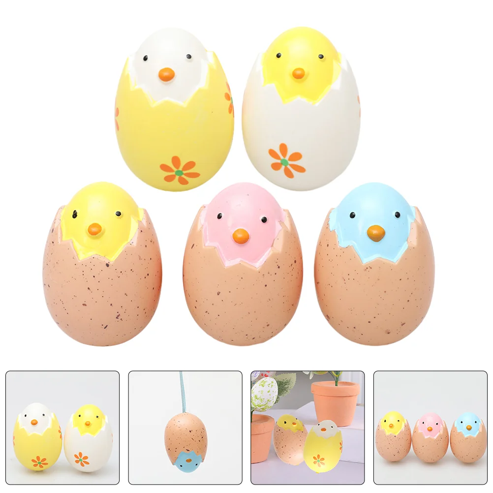 12 Pcs Pendant Easter Decoration Fertilized Chicken Eggs for Hatching Plastic Cups Hanging Decorations