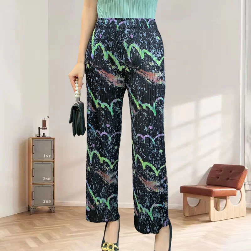 

Miyake pleated casual straight-leg pants 2025 new spring and summer casual straight-leg pants womens thin loose women's clothing