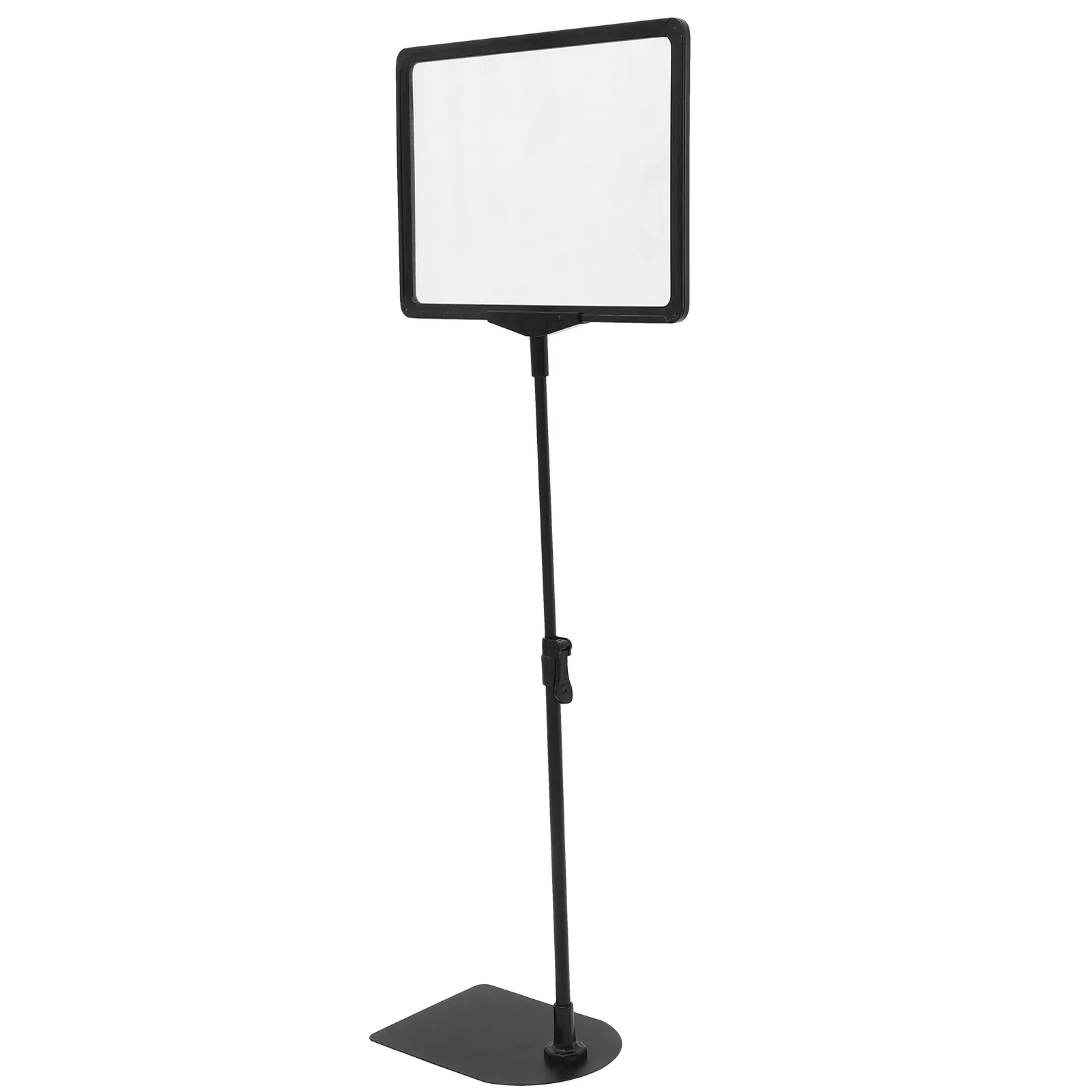 

1pcs A4 Price Display Stand Erasable Fruit Vegetable Sign Holder Shelf Label Rack Plastic Silver U-bottom Freely Retractable
