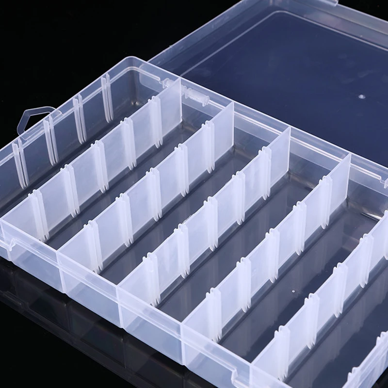 36 Grids Adjustable Compartment Plastic Storage Box Jewelry Earring Bead Screw Holder Removable Case Nail Art Accessories