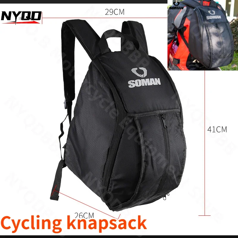 SOMAN Cycling Backpack Splash Proof Motorcycle Helmet Bag All Season Motorcycle Bag TKB-02 Suitable for Men and Women