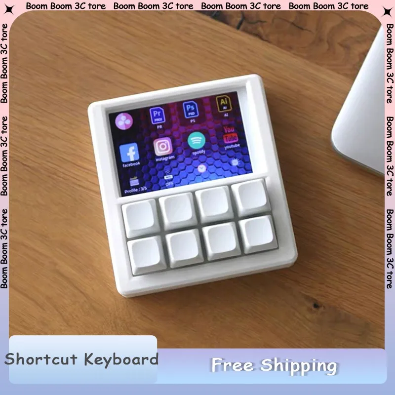 

Дизайнерская ярлыковая клавиатура, программируемая с экраном, Rgb Streamdeck, настольная умная консоль, USB-подэкран, планшет, ноутбук, офис