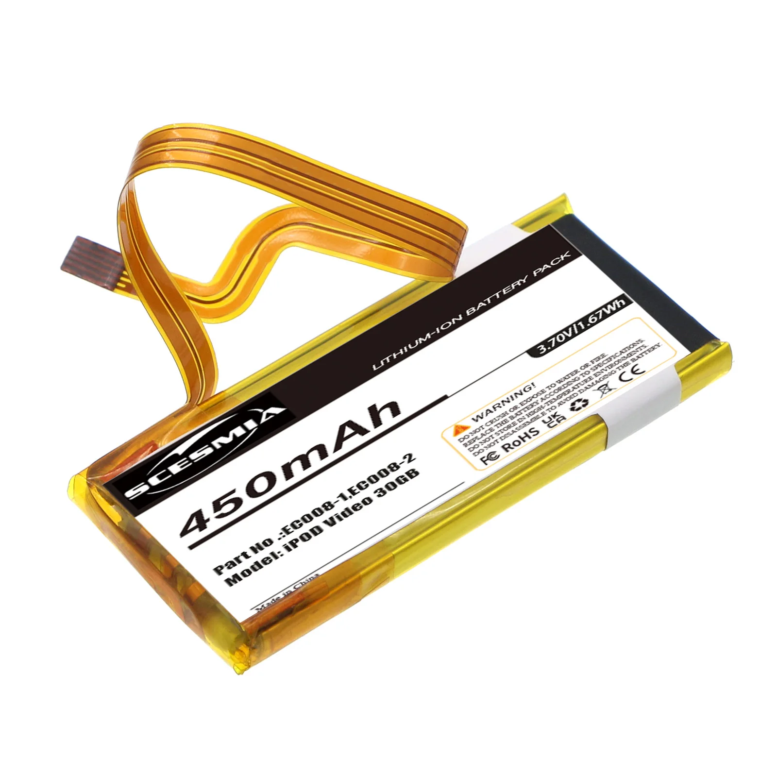 Media Player 450mAh Battery For Apple  iPOD Video 30GB EC008 EC008-1 EC008-2 616-0230 616-0229 616-0227 616-0412 616-0392