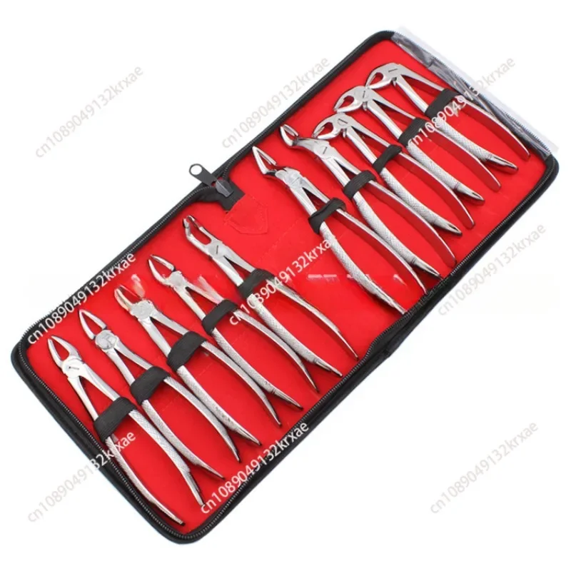 

Adults Toolkits Dental Surgical Extraction Instrument for Dental Clini 10 pcs Adult Tooth Extracting Forceps Pliers