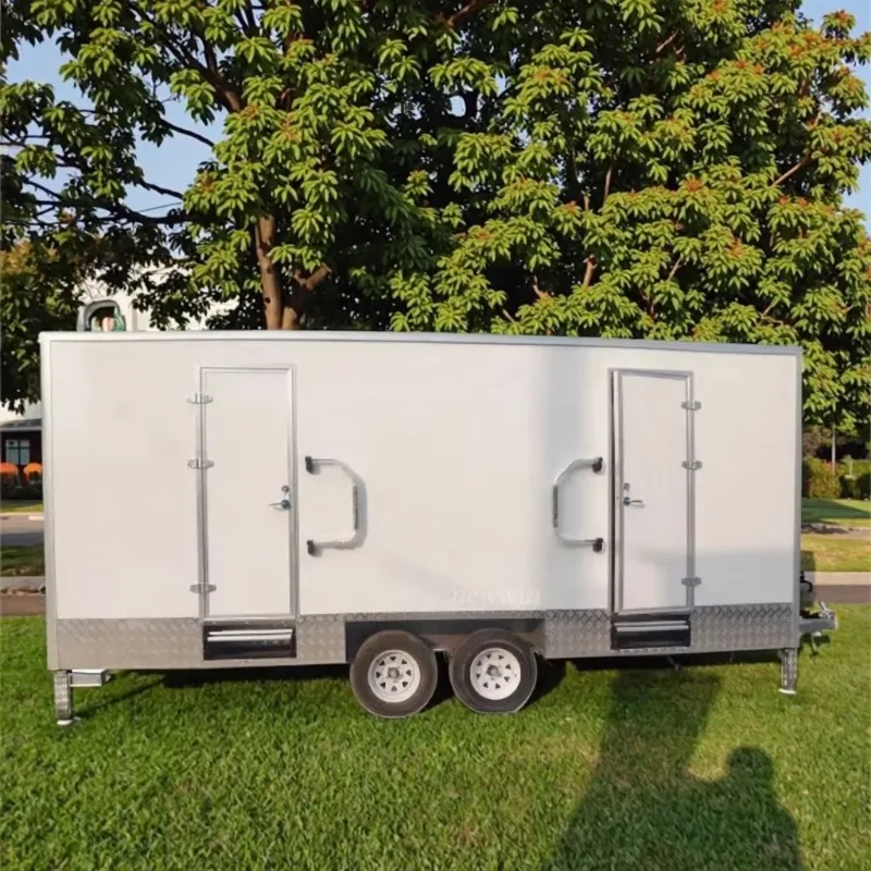 Customized Portable Toilet Wedding Grade Sanitation Trailer With Luxury Setup Mobile Restroom ADA Compliant Portable Toilet