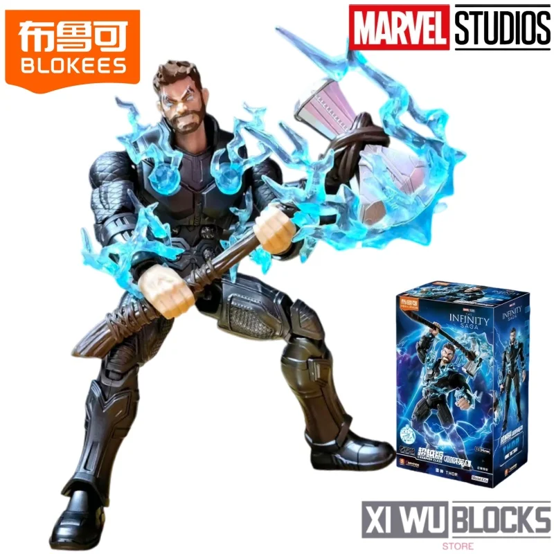 

BLOKEES Marvel Splicing Building Blocks Movie Raytheon The Avengers Superhero Movable Model Ornaments Toys and Gifts