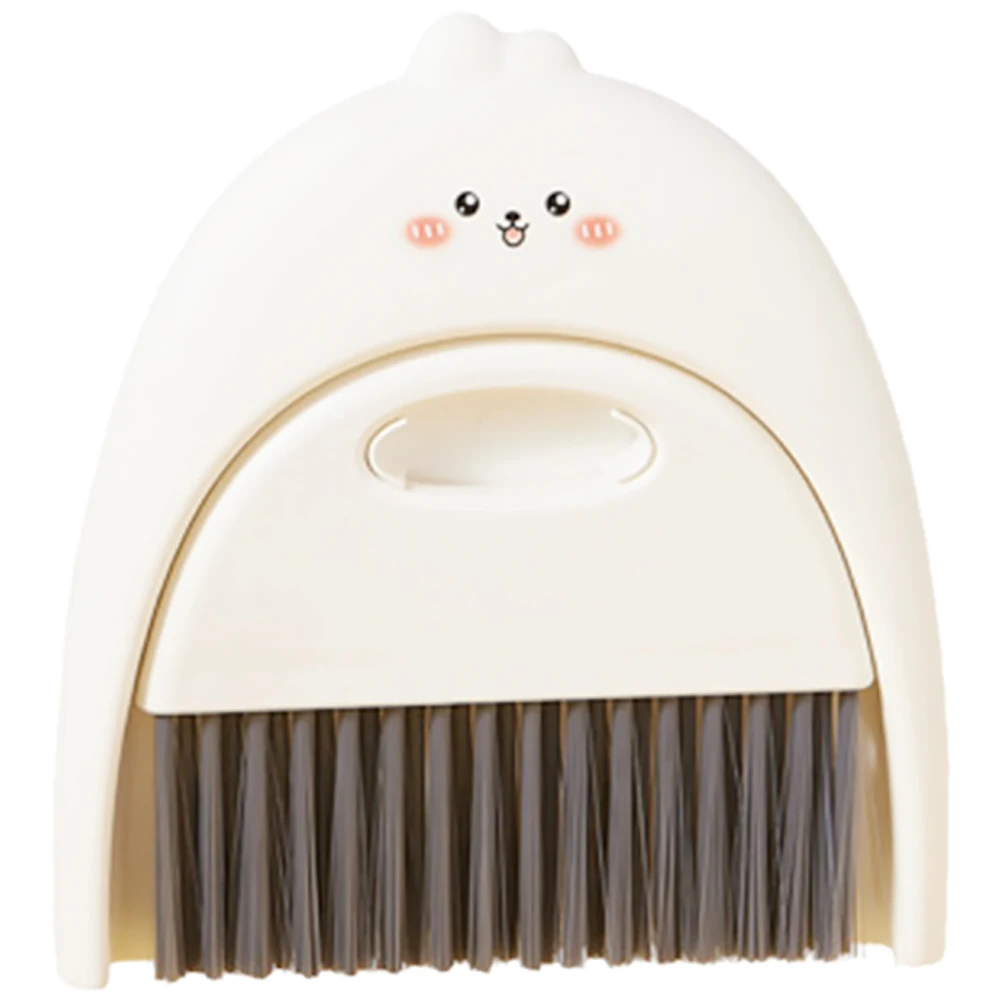 

Mini Broom Dustpan Set Egg Yolk High Hardness Small Size Desktop Cleaner for Home Office Dormitory Pet Hair Keyboard