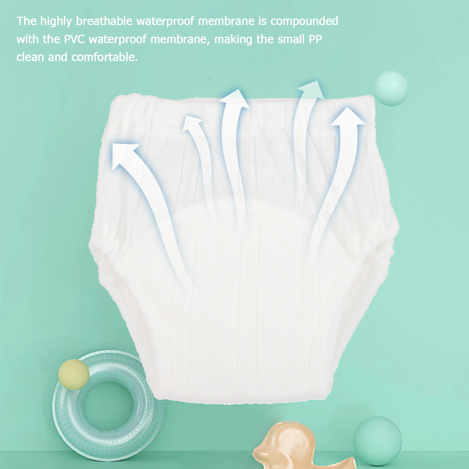 

5pcs Baby Pull Pants Reusable Training Underwear Washable Cotton Diapers for Toddler Potty Toilet Learning Elastic Waist