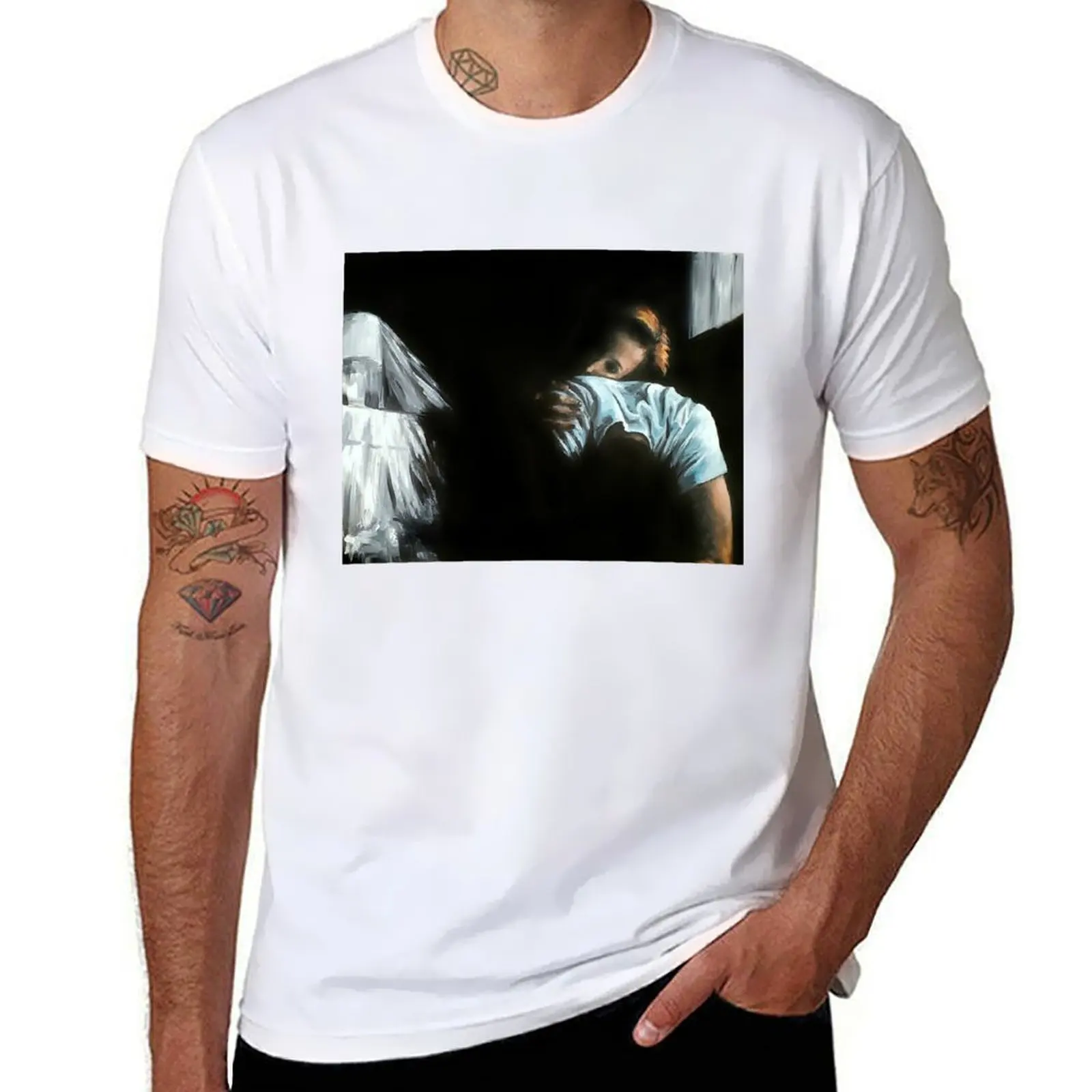 

Mulder and Scully Demons Original Painting The X Files T-Shirt t shirt man designer t shirts cotton 100% T-shirt