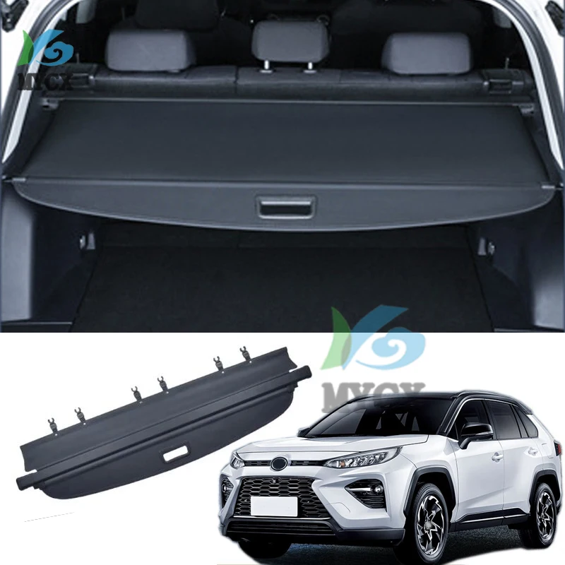 

Black Trunk Shade Rear Parcel Shelf Cargo Cover for Toyota Wildlander 2019 2020 2021 Car Boot Luggage Security Shield Shade