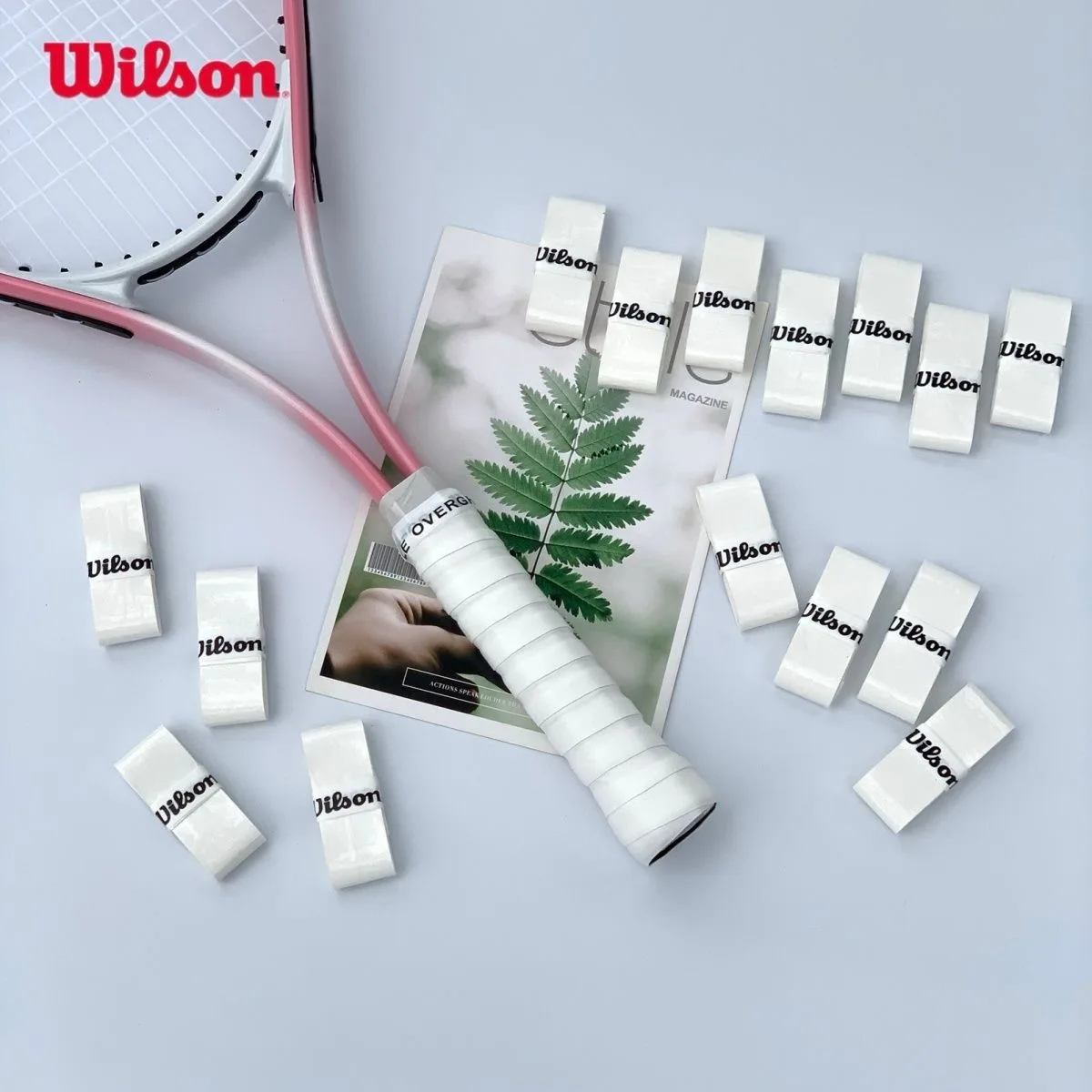 

15 Pieces Original WILSON Overgrip Anti Slip Tennis Racket Sweatband Grips Padel Shock Absorption Grip Tape Training Accessories