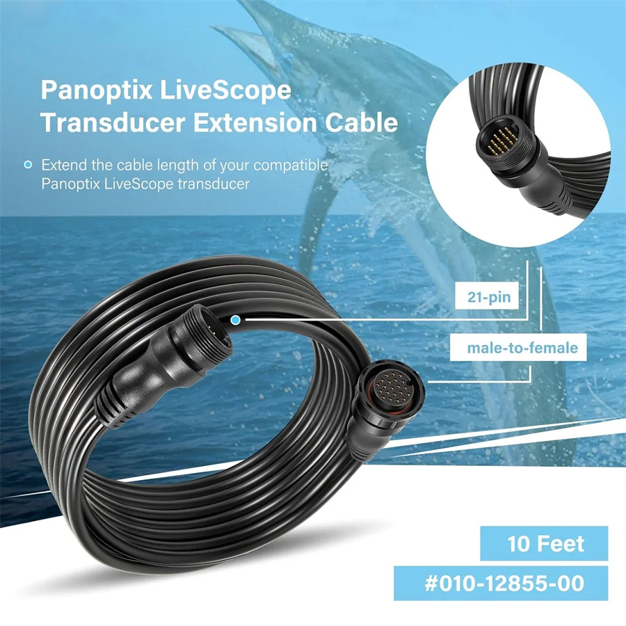 010-12855-00 3-Meter 21-poliges Panoptix LiveScope Transducer-Kabel für Garmin GLS 10 Sonar-Modul Panoptix LiveScope LVS32-TH/LVS34 – Detail 3
