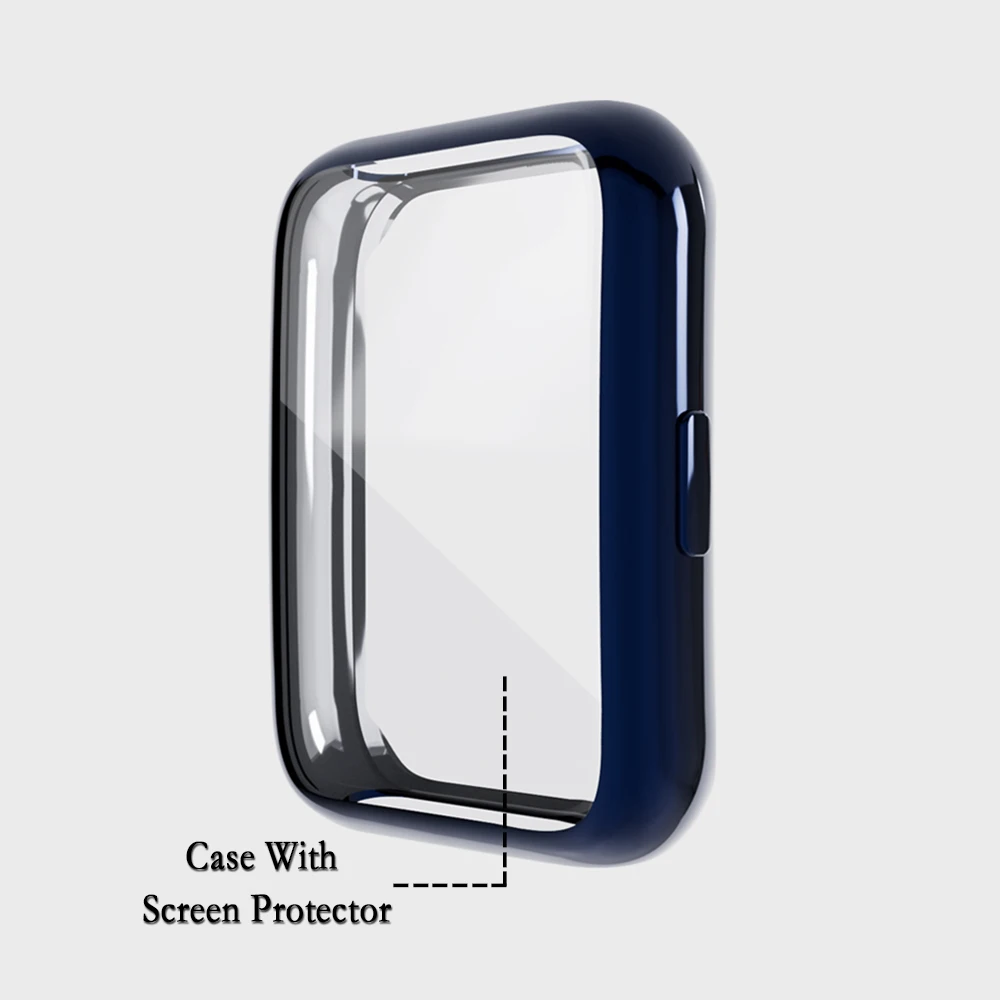 Funda protectora de TPU suave para Huawei Watch Fit 2, carcasa con película protectora, protección de pantalla de cobertura completa