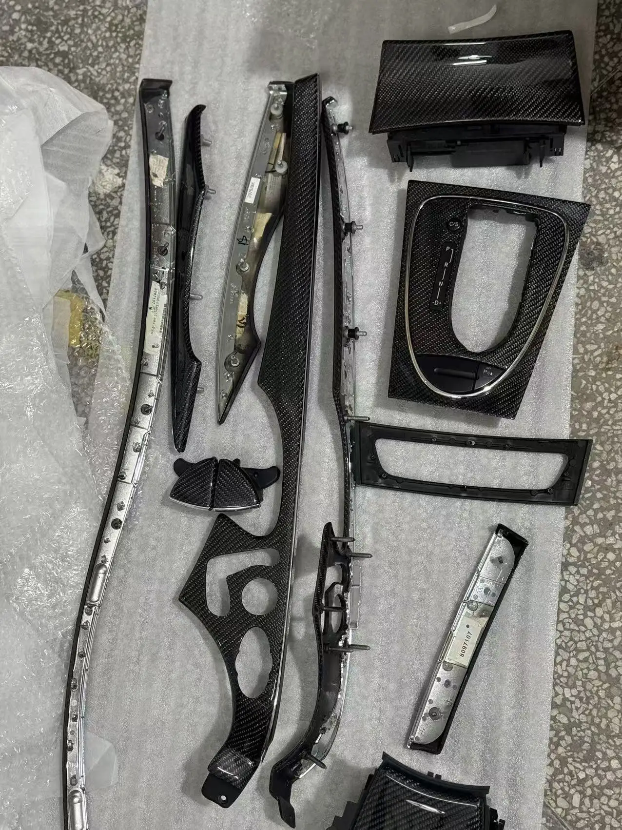 

Interior Trim Center Control Shift Panel Door Handle Sill Real Carbon Fiber Replacement For Mercedes Benz E-Class W211 2002-08