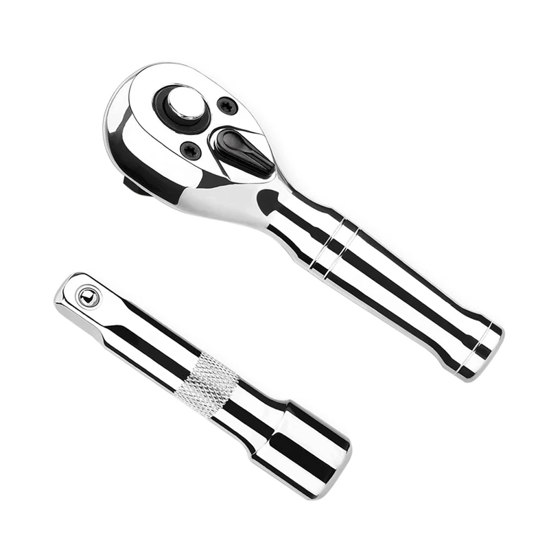 Conjunto de chaves de ferramentas de reparo automotivo ABSS, chave de catraca de cabo curto de 72 dentes com biela curta