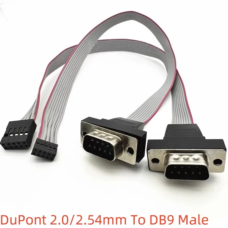 1PCS Expansion cable DuPont 2.0mm DuPont 2.54 computer RS232 cable DB9 to DuPont 9-pin serial cable 300mm