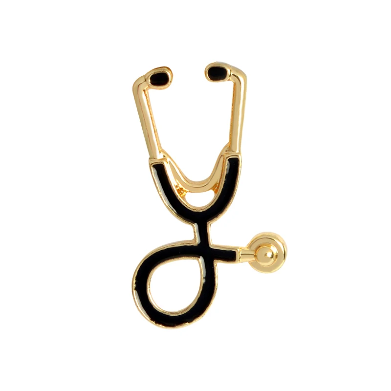 Miss Zoe Mini Stethoscope Brooch Pins Pink Green Gun Black Collar Corsage Doctors Nurse Medical Student Graduation Gift