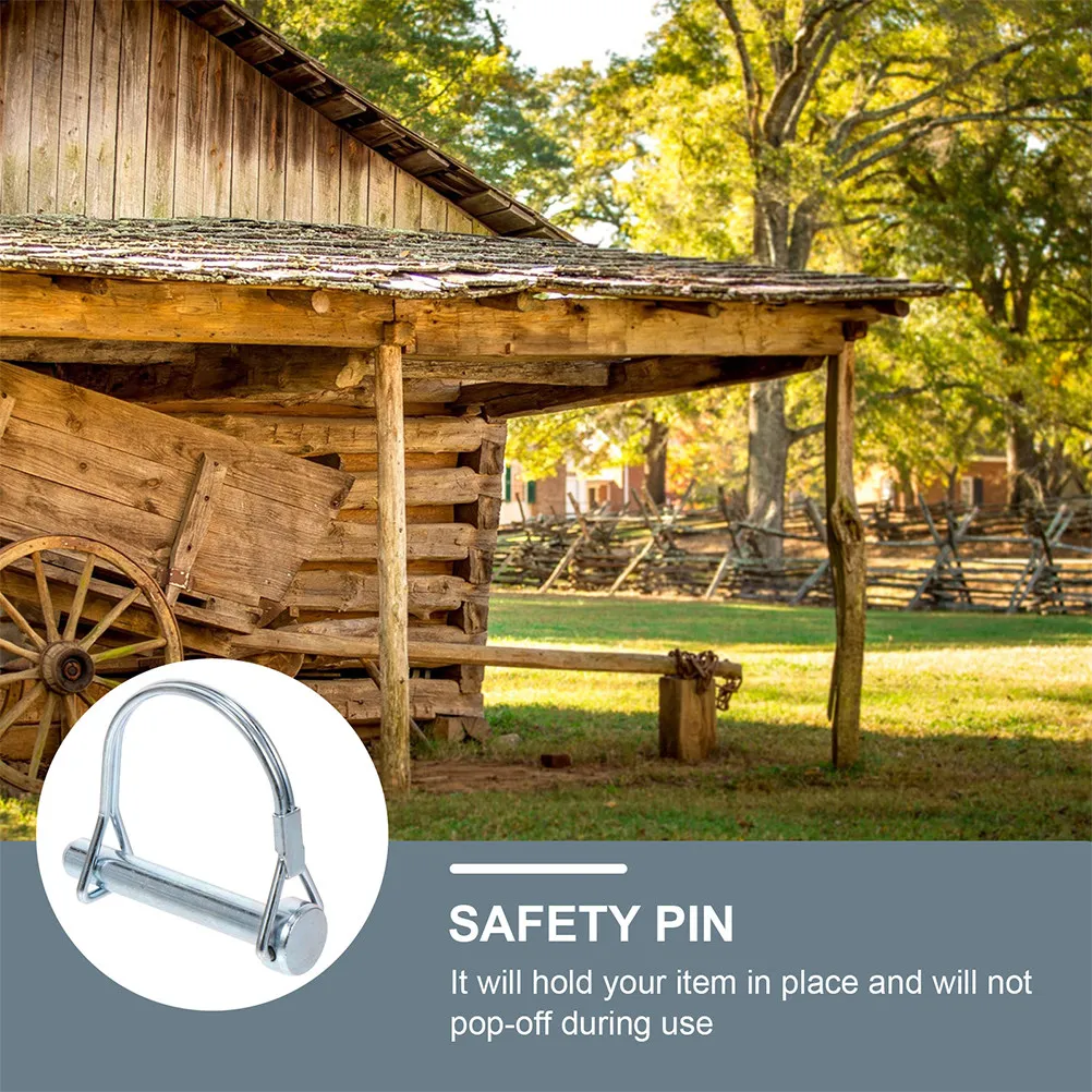 

12Pcs D-Type Shaft Locking Hitch Pins Heavy Duty Safety Coupler Pin Quick Release Locking Pin for Trailers Lawn Farm Truck Boat